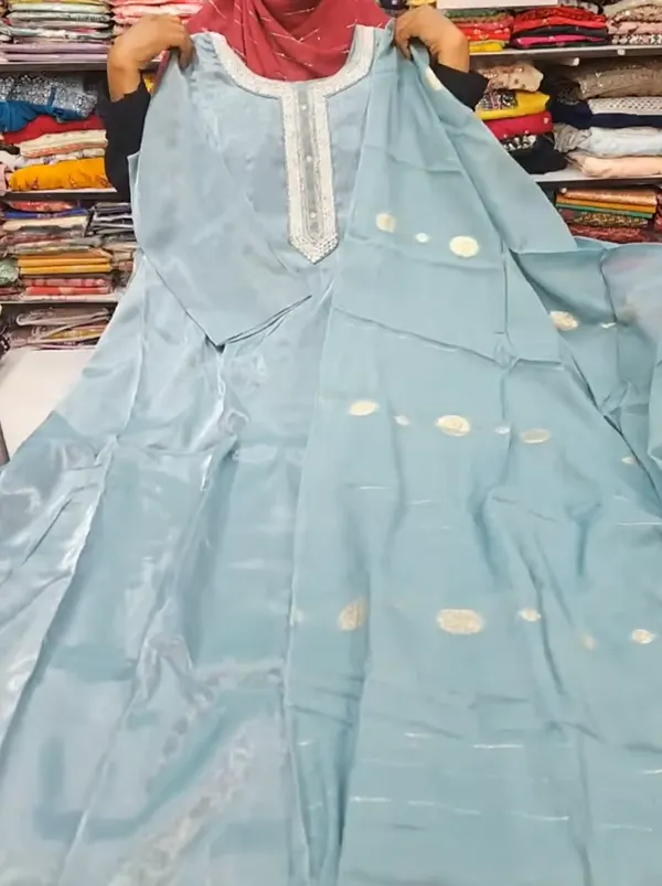 Heavy Handwork Long Anarkali Kurti with Dupatta | KS1227